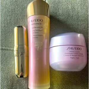 Shiseido New Full Size Skincare (No Box) Softener, Overnight Cream, Eye Cream